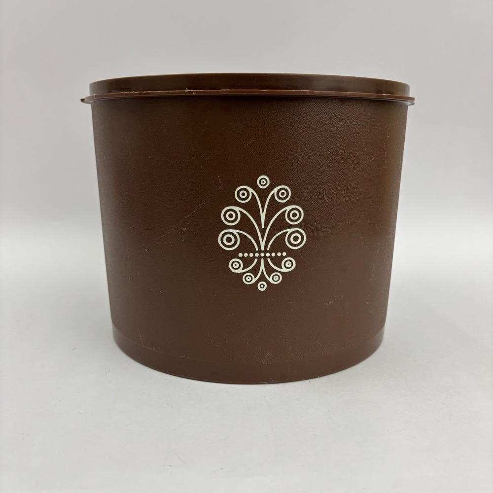 VTG Tupperware Servalier Brown Canister 1626-1 No Lid